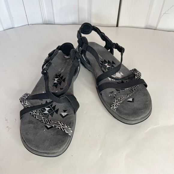 Skechers Reggae Slim Strappy Memory Foam Cushioned Criss Cross Sandals - Picture 3 of 11